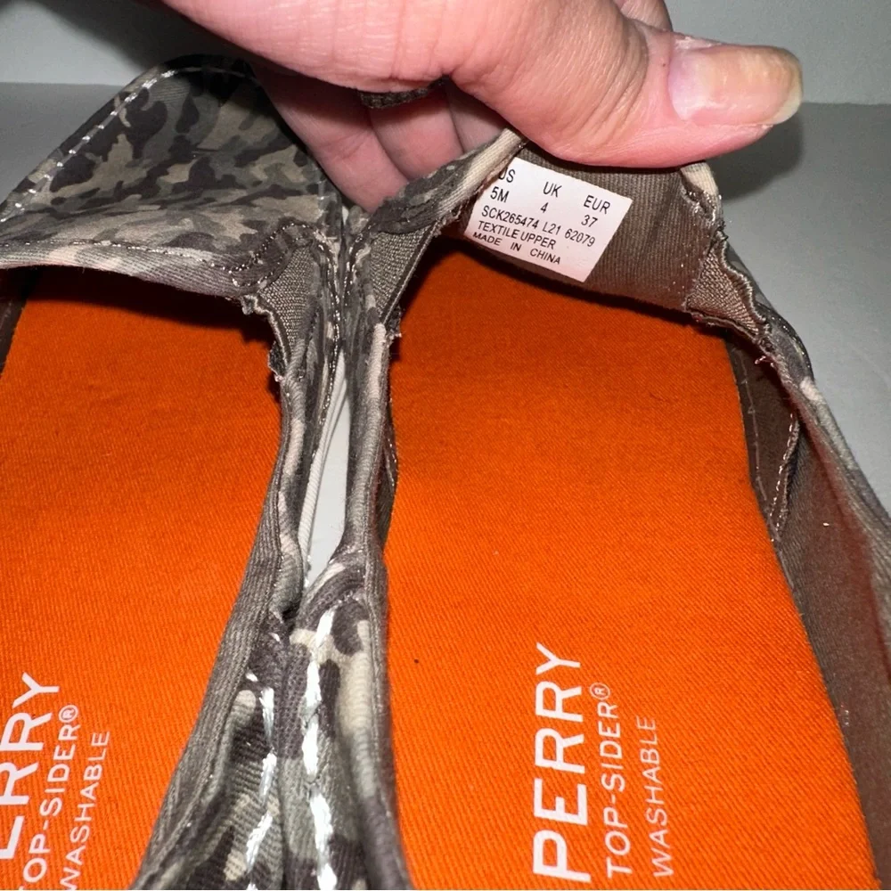Sperry Camouflage Top Sider Salty Unisex flat shoes size 5 Big Kids 🆕 no box